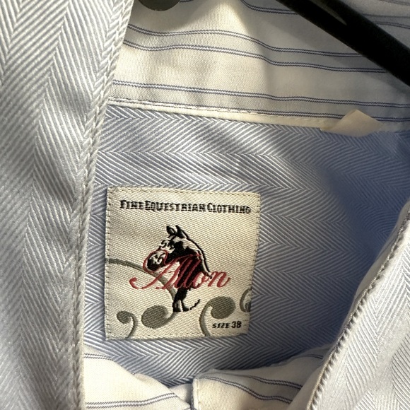 Allon Horse Show Shirt with Ratcatcher Collar Sz 38 - Picture 2 of 3